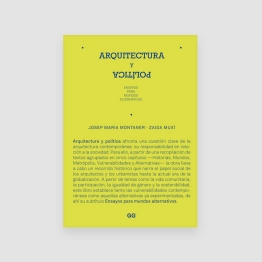 Portada Libro Arquitectura y política